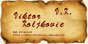 Viktor Koljković vizit kartica